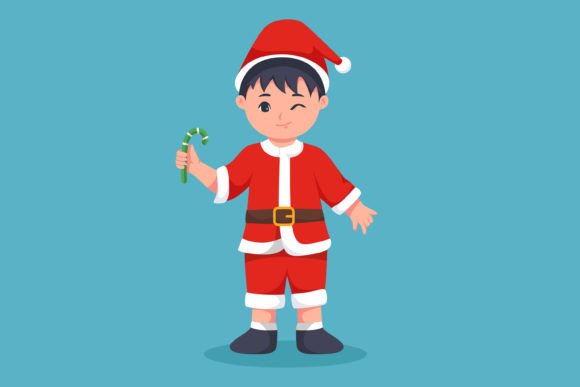 Boy with Christmas Costume Illustrations Review
