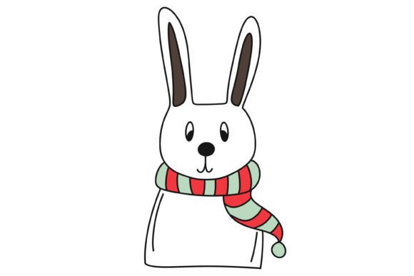 Christmas Animal Sublimation Rabbit Illustrations