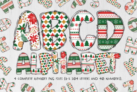 Christmas Doodle Letters: Festive Illustrations