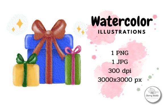 Christmas Gift Watercolor Illustrations Review