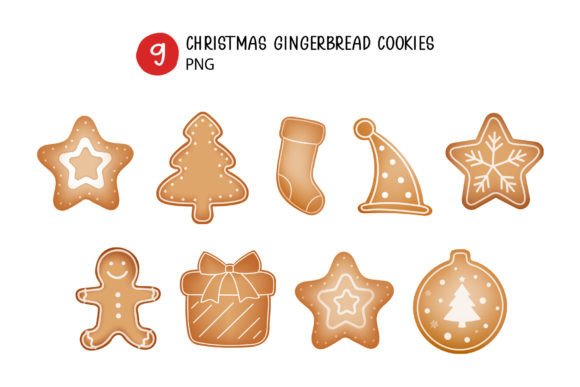 Christmas Gingerbread Cookies: Festive Illustrations
