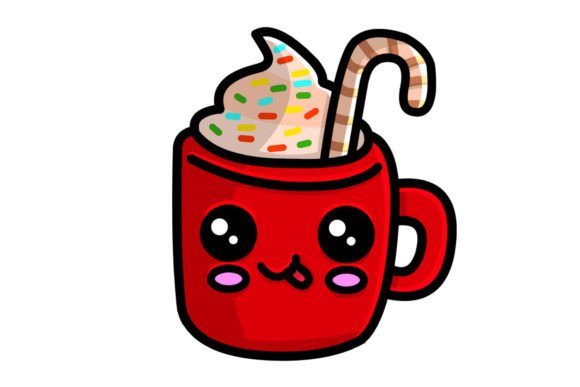 Christmas Ice Cream Mug Art: Festive Illustrations