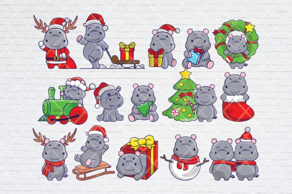 Cute Hippo Christmas Design Review