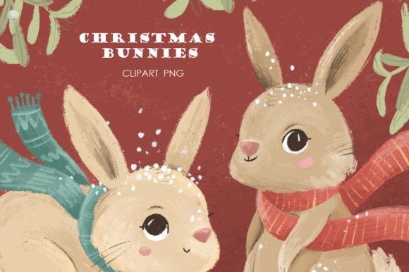 Hand Draw Christmas Bunny Illustrations Review