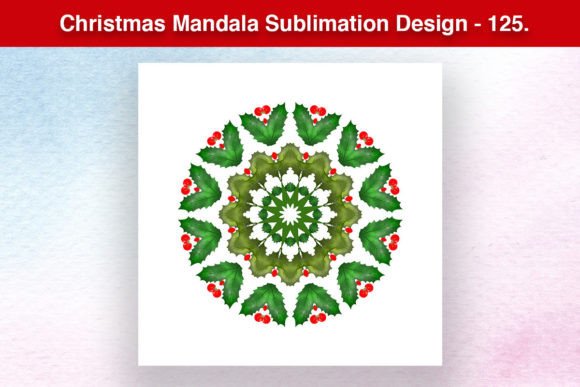 Merry Christmas Mandala Sublimation -125 Illustrations