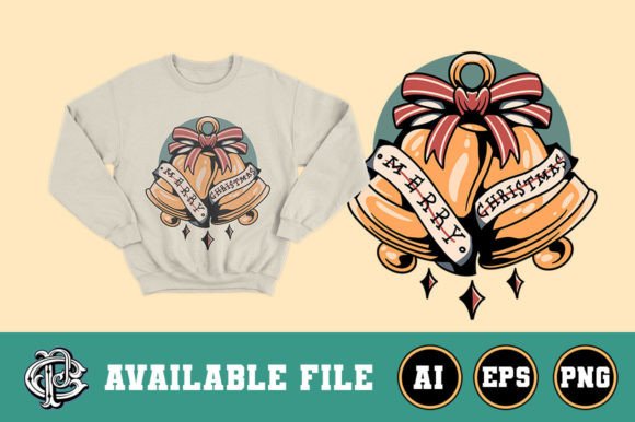 Merry Christmas Vintage T-shirt Design & Illustrations