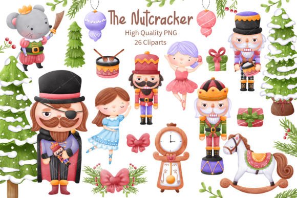 Nutcracker Clipart: Festive Illustrations for Design