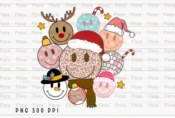 Review: Smiley Face Leopard Retro Christmas PNG