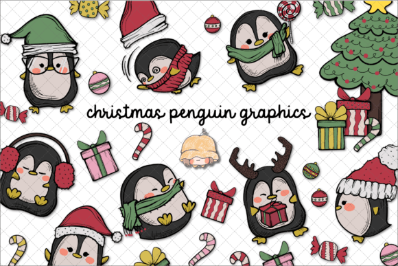 Reviewing Penguin Christmas PNG Clipart for Stitchers