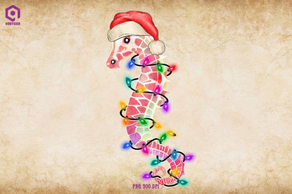 Seahorses Christmas Tree Lights: Illustrations