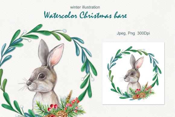 Watercolor Christmas Hare: Illustrations Review