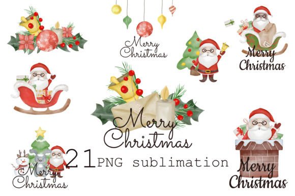 Watercolor Christmas PNG: Festive Illustrations